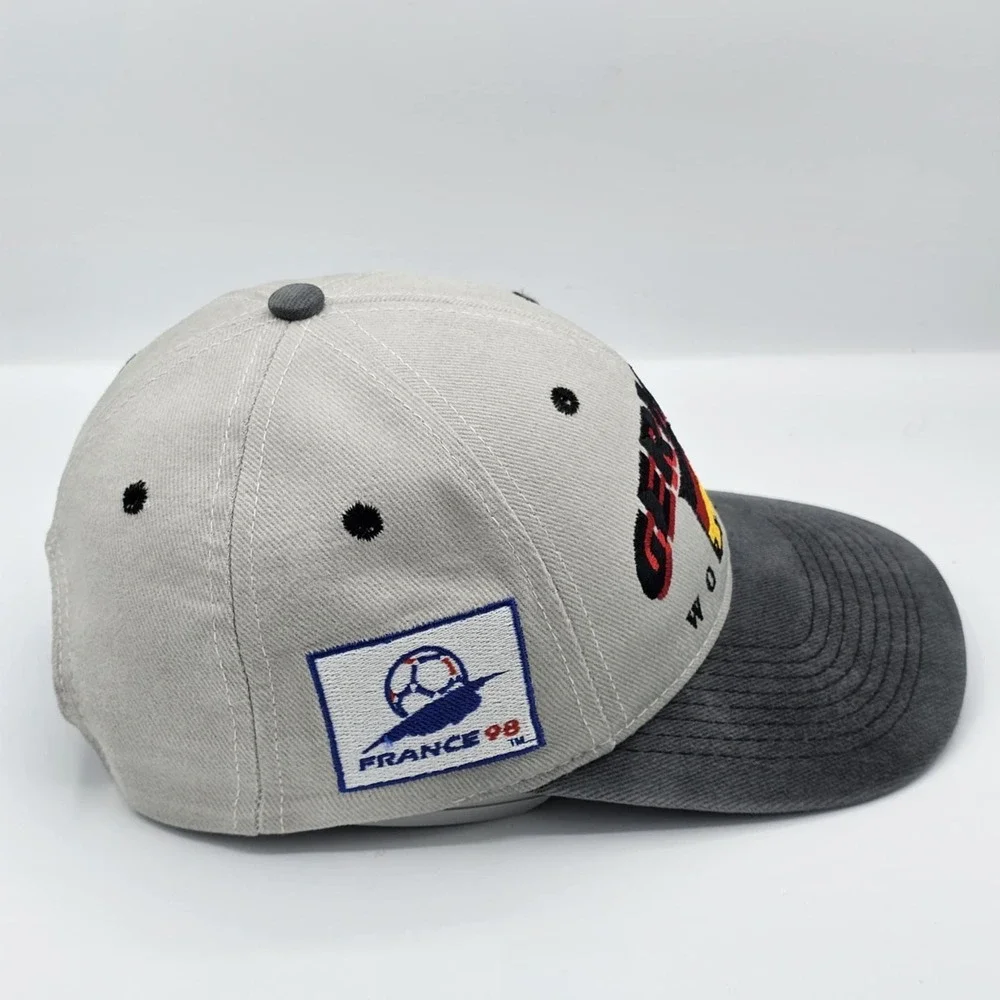 Germany Soccer Vintage 90s World Cup 98 Snapback Hat -Stitched On Logos